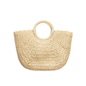 Barcelona Straw Beach Bag Tote - RT410 in Natural