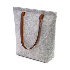 The Bellagio Wool Tote - RT906 in Light Gray