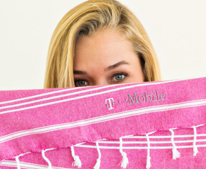 t mobile pink turkish towel