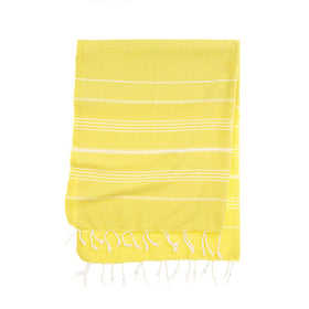 Essential Turkish Cotton Blanket - RT095 in Bright Yellow