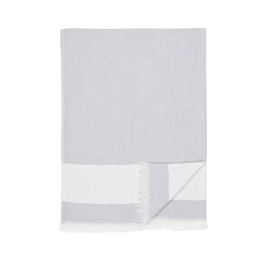 Herringbone Throw Blanket - The Riviera Towel Company