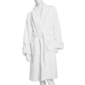 Luxury Spa Bathrobe - Heavy Weight Terry - RT769 in Large / White