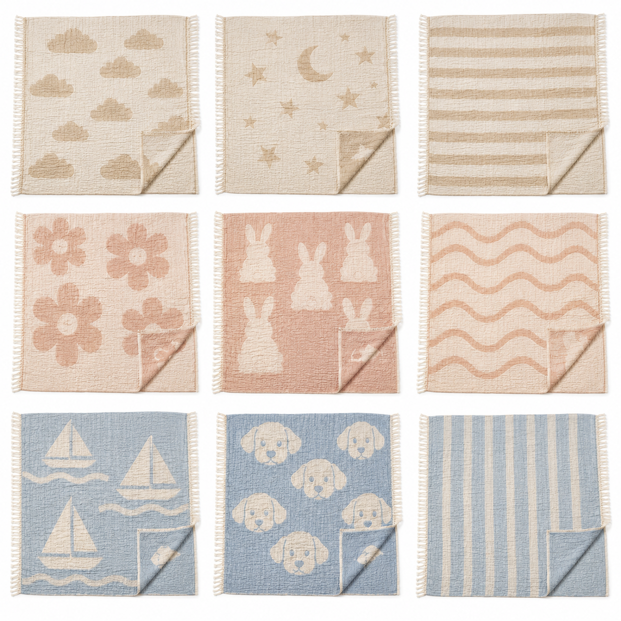 Baby Blankets 100% Cotton Swaddles Customized & Certified -  RT898