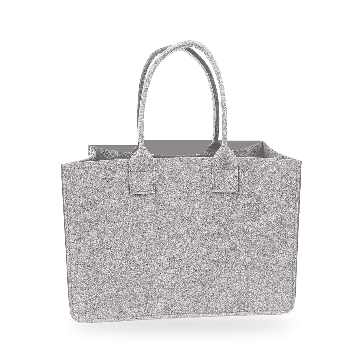 Portofino felt tote in Light Gray on white
