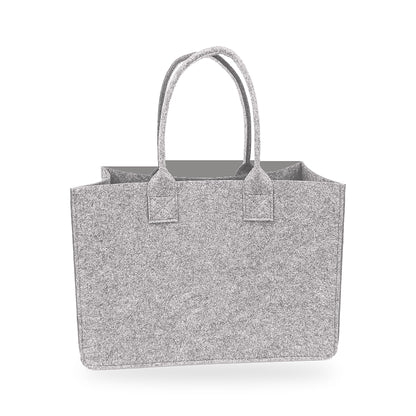 Portofino felt tote in Light Gray on white