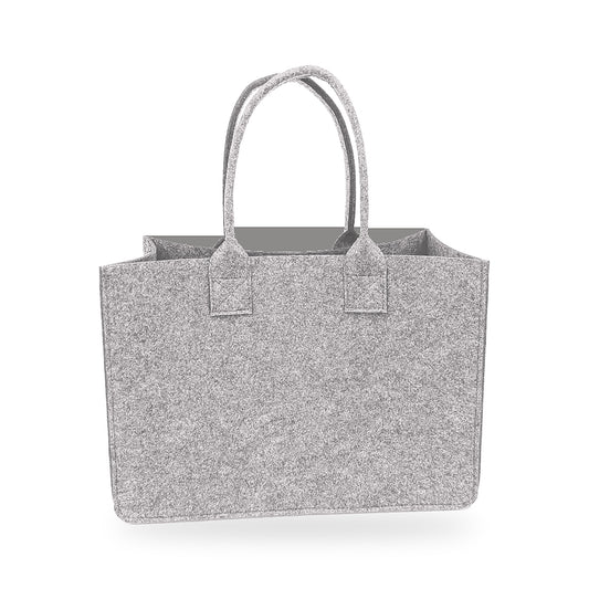 Portofino felt tote in Light Gray on white