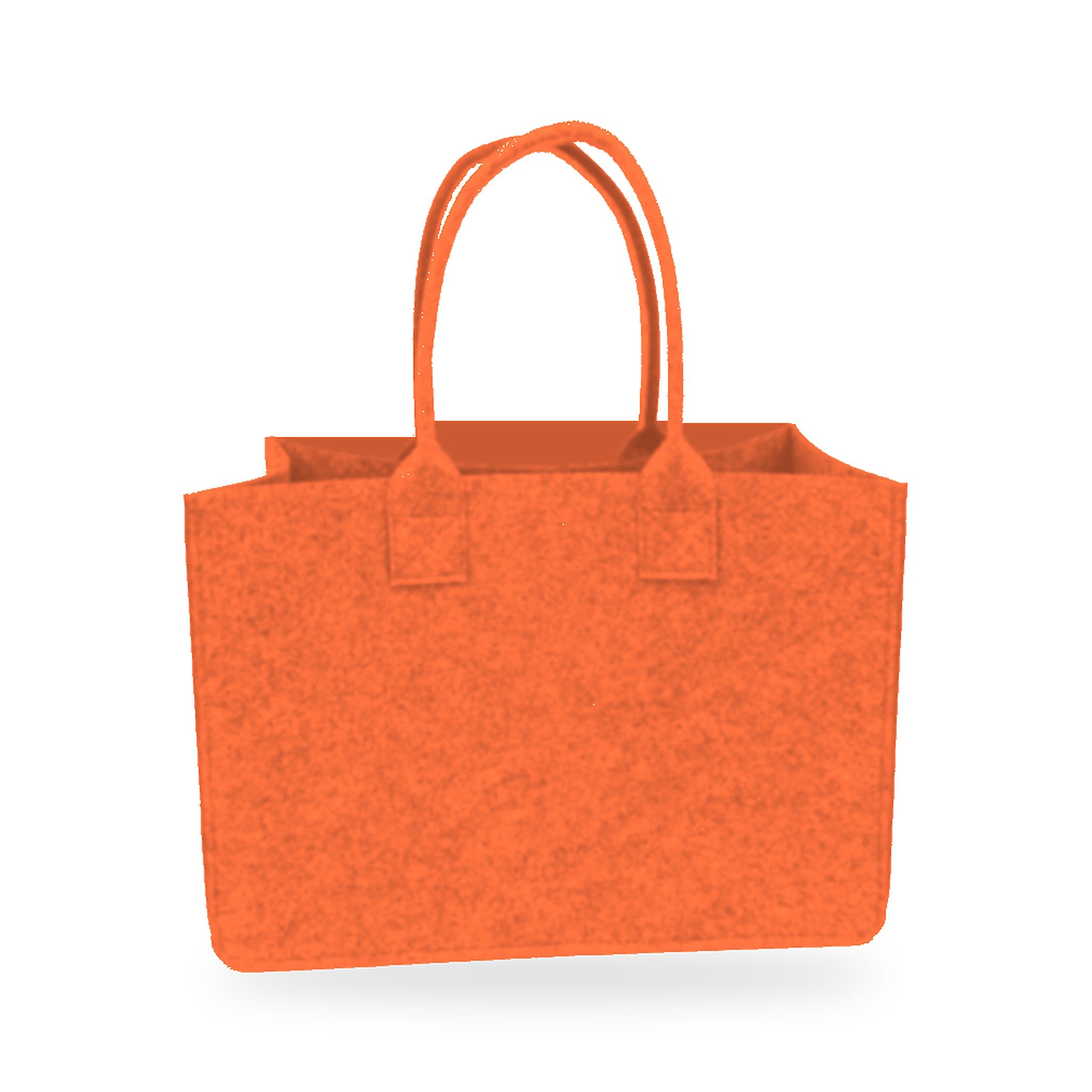 Portofino felt tote in Orange on white