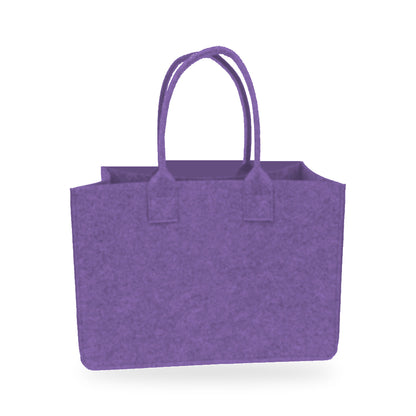 Portofino felt tote in Purple on white
