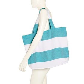 Biarritz Beach Bag Tote - RT8403 in Teal/White