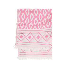 Diamante Turkish Towel - RT757 in Pink