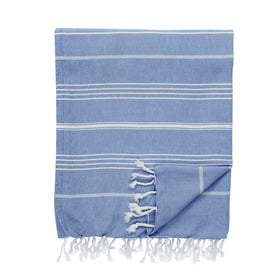 Essential Turkish Cotton Blanket - RT095 in Denim Blue