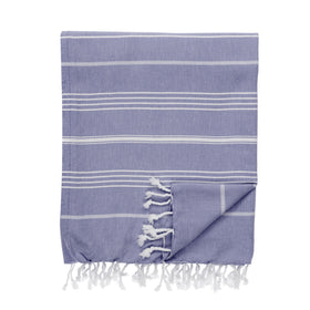 Essential Turkish Cotton Blanket - RT095 in Navy