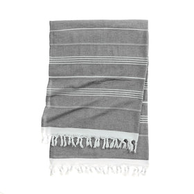 Essential Terry Turkish Towel - RT049 in Black