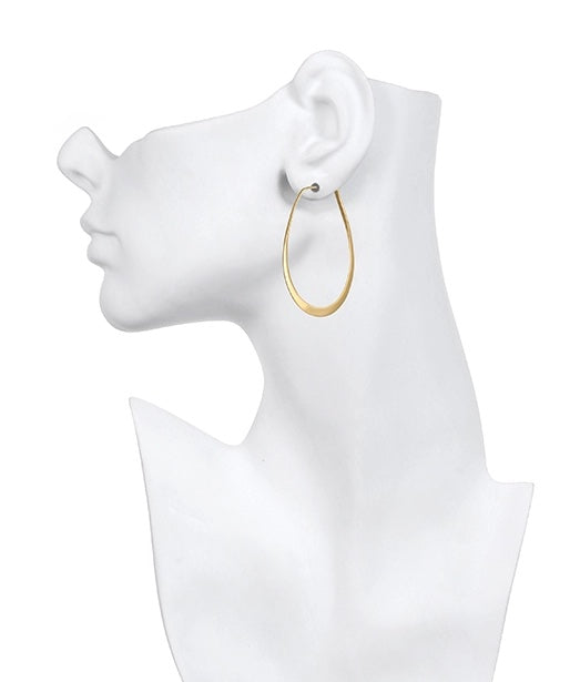 Oblong Hoop Earrings