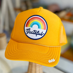 Grateful Patch Trucker Hat in Yellow