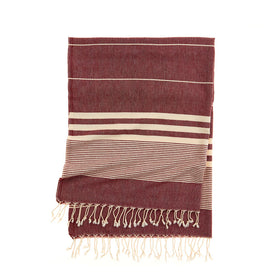 Capri Turkish Towel - RT007 in Burgundy