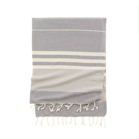 Capri Turkish Towel - RT007 in Dark Grey
