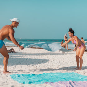 Rimini Turkish Towel - RT124 in Royal Blue/ Turquoise