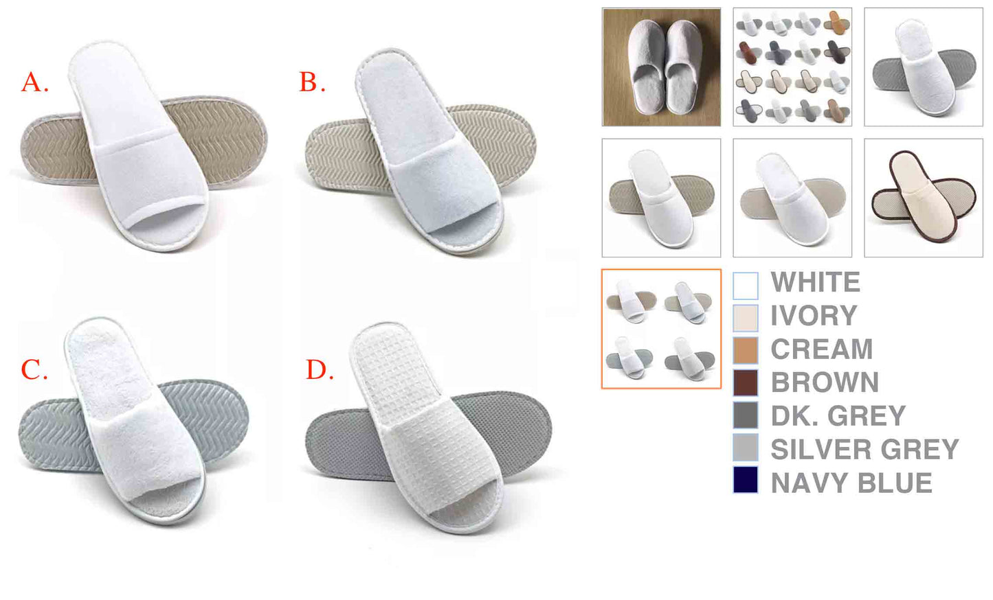 Hotel Slippers and Slides Custom Branded - RT780