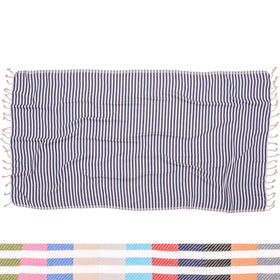 Antibes Striped Blanket - RT087 in Navy