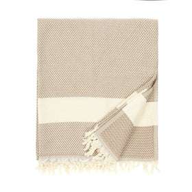 Cross Hatch Warm Woven Blankets RT811 in Beige
