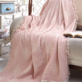 Torino Throw Blanket -RT042 in Pink