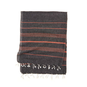 Essential III - Double Color Stripe Turkish Towel - RT094 in Coral/Black