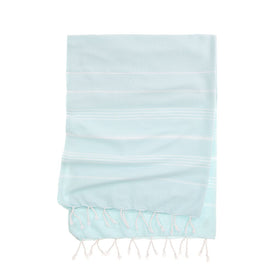 Eco Stripe Turkish Towel - Cotton & rPET Fibers - RT754 in Mint