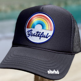 Grateful Patch Trucker Hat in Grey