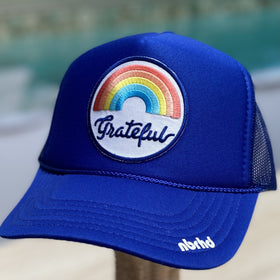 Grateful Patch Trucker Hat in RoyalBlue