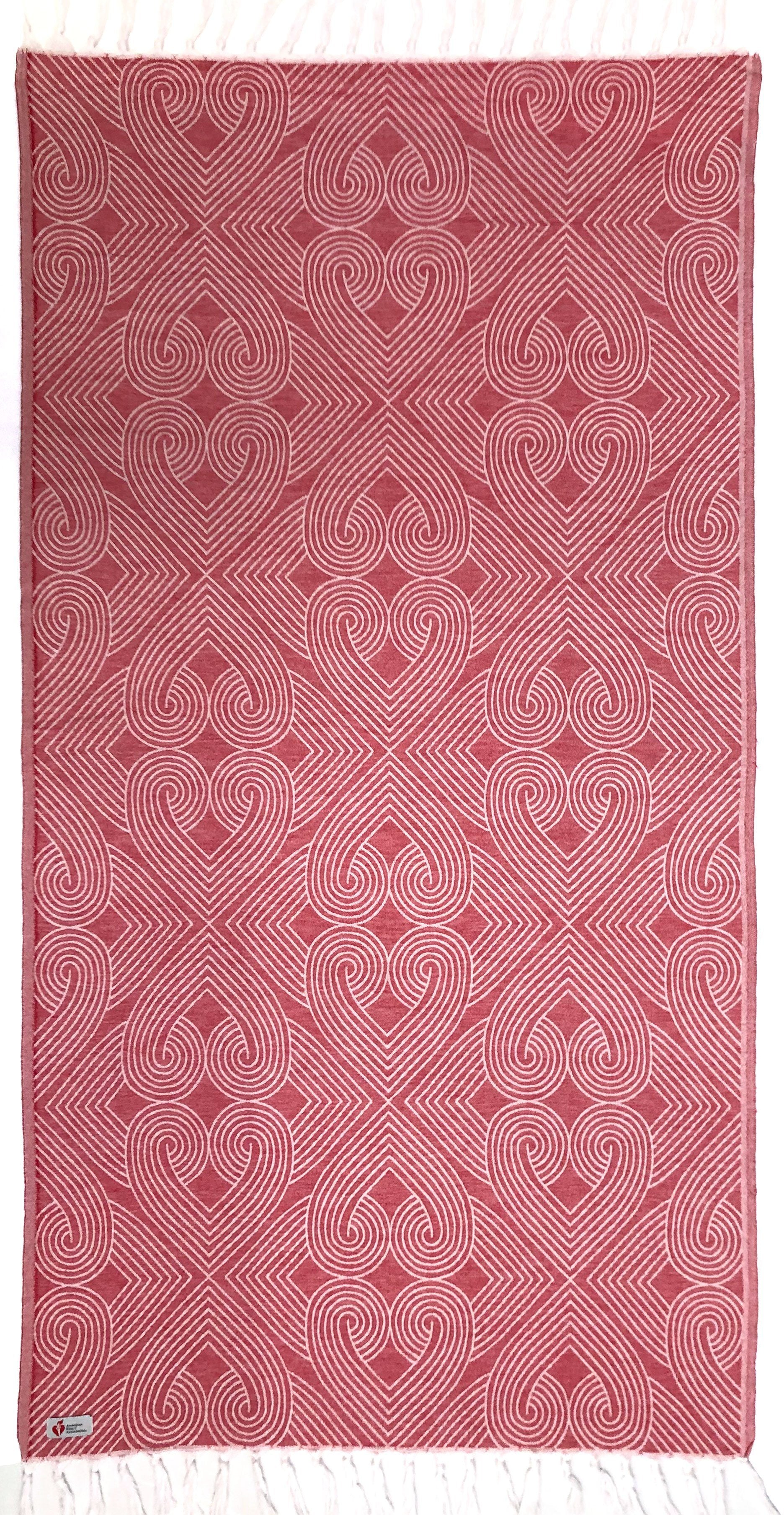 Infinite Hearts Wrap Turkish Towel - The Riviera Towel Company