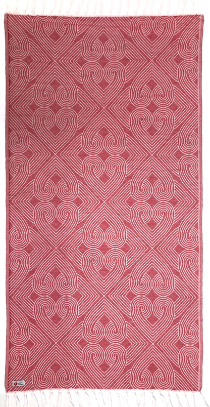 Infinite Hearts Wrap Turkish Towel - The Riviera Towel Company