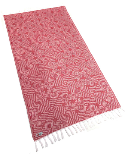 Infinite Hearts Wrap Turkish Towel - The Riviera Towel Company