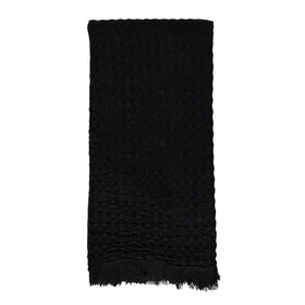 Liguria Vintage Waffle Towel - RT030 in Black