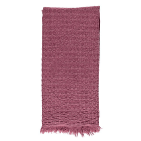 Liguria Vintage Waffle Towel - RT030 in Burgundy