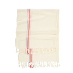 Monza Hand Loomed Striped Turkish Towel - RT764 in Red/Lilac