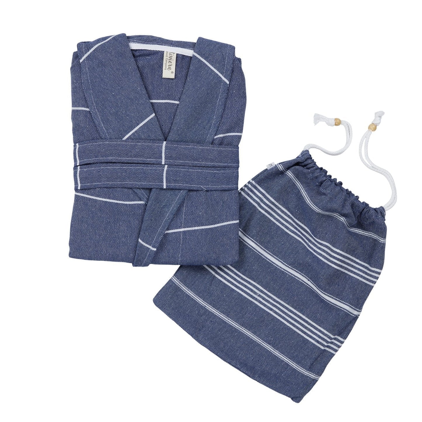 Robes - Essential Bathrobe With Drawstring Bag