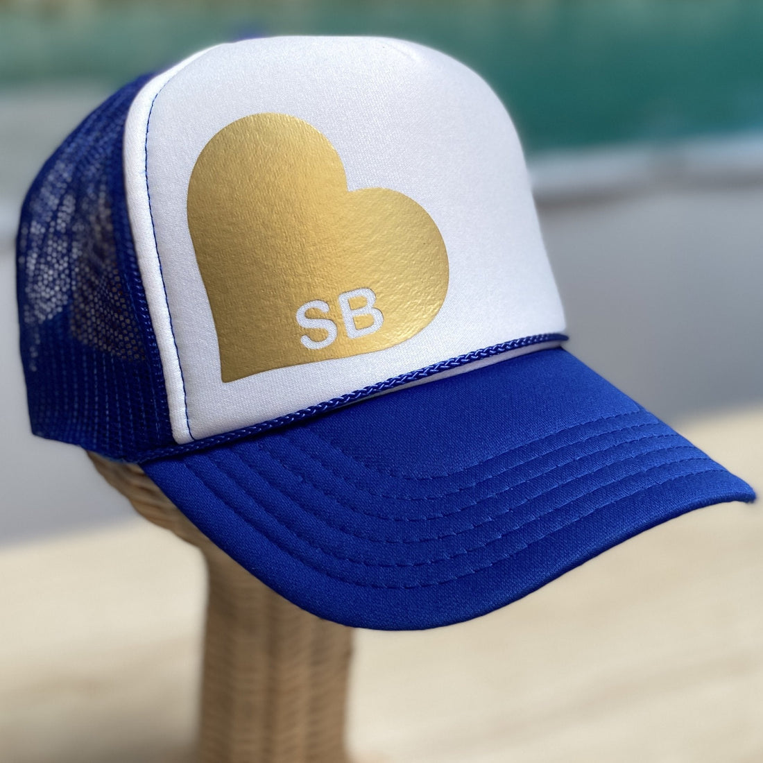 Santa Barbara Heart Trucker Hat