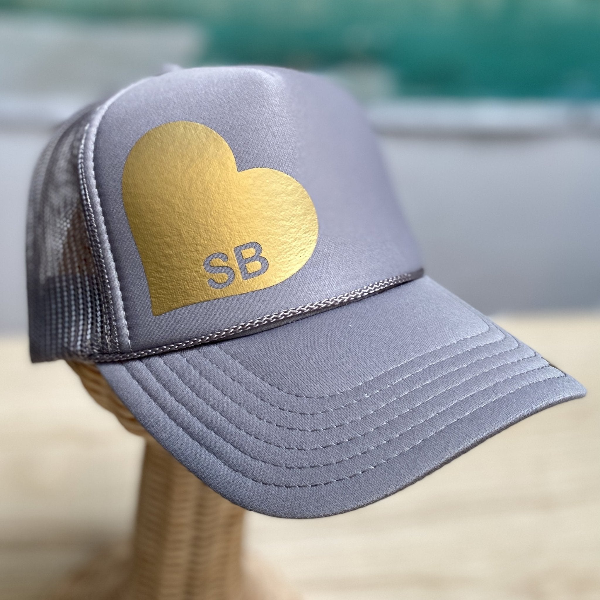 Santa Barbara Heart Trucker Hat - The Riviera Towel Company