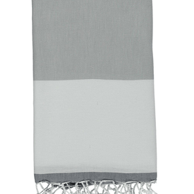 Savona Turkish Towels - RT013 in Light Grey/Dark Grey