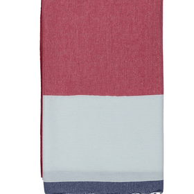 Savona Turkish Towels - RT013 in Red/Navy