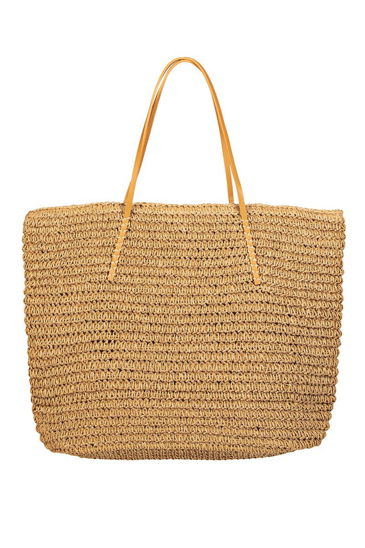 Straw Braided Fashion Tote Bag - The Riviera Towel Company