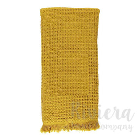 Waffle Throw Blanket -RT144 in Mustard