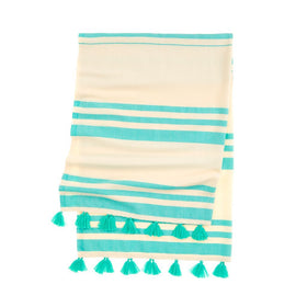 Portofino Tassel Towel - RT080 in Sea Green