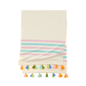 Portofino Tassel Towel - RT080 in Pink Multi