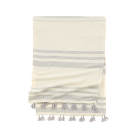 Portofino Tassel Towel - RT080 in Silver