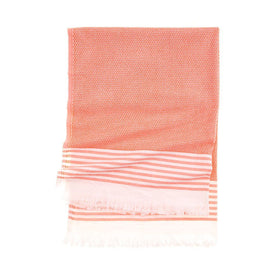 Calabria Turkish Towels -  RT027 in Coral