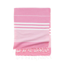 Capri Turkish Towel - RT008 in Hot Pink
