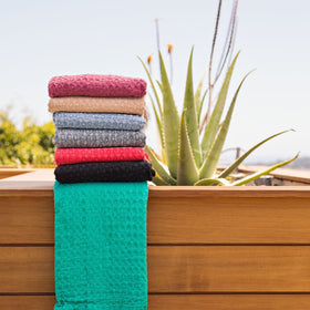 Liguria Vintage Waffle Towel - RT030 in Sand