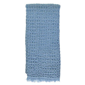 Liguria Vintage Waffle Towel - RT030 in Denim Blue